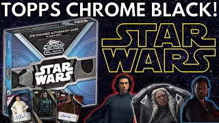 SWEET ORANGE AUTO 2023 Topps Chrome Black Star Wars Hobby Box Review [upl. by Jillane]