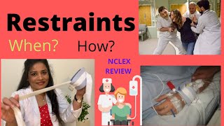 Restraints used in hospitalsNCLEX review [upl. by Lekram]