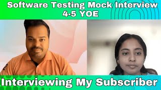 Automation Engineer Mock Interview for 4 to 5 YOE  SDET Mock Interview  SoftwareTestingbyMKT [upl. by Martell]