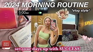 2024 MORNING ROUTINE  how to set your days up with SUCCESS my advice amp tips [upl. by Ahsiam]