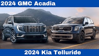 New 2024 GMC Acadia Vs 2024 Kia Telluride Comparison [upl. by Osmond]