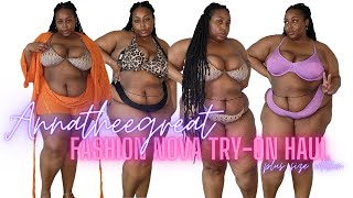 Fashion Nova Swimsuit TryOn Haul  Plus Size Edition 3x [upl. by Webb]