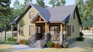 8x10m 26x33 GORGEOUS Small House With Beautiful Porch  3Bedrooms  Enjoy Your Life [upl. by Ahsercul]