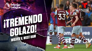 Gol Olímpico de James WardProwse  Wolverhampton v West Ham  Premier League  Telemundo Deportes [upl. by Dermot]