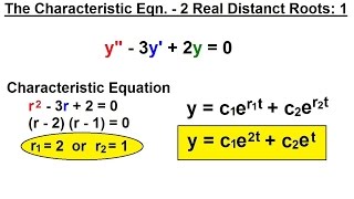 Differential Equation  2nd Order 14 of 54 The Characteristic Eqn  2 Real Roots Ex 1 [upl. by Nafets503]