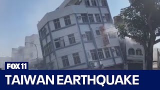 Taiwan earthquake Buildings damaged tsunami warning issued [upl. by Narton99]