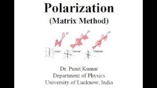 Polarization Jones Matrices [upl. by Ailongam850]