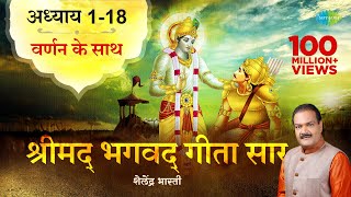 श्रीमद भगवद गीता सार  संपूर्ण गीता  Bhagawad Geeta All Chapters With Narration Shailendra Bharti [upl. by Hepsibah]