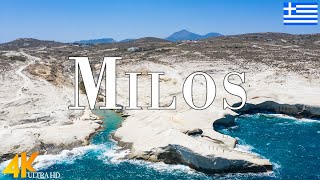 FLYING OVER MILOS GREECE 4K UHD  Relaxing Music Along With Beautiful Nature Videos  4k ULTRA HD [upl. by Eentruoc826]