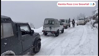 Finally Hamta Pass M Snowfall Start Hogyi 😍  Pure Manali M Traffic Jam Hogya [upl. by Newnorb]