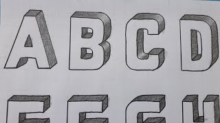 3d Drawing Letter A To Z  How To Draw Capital Alphabet Lettering A Z Easy Simple For Beginners [upl. by Icnarf945]