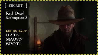 Red Dead Redemption 2 Secret Legendary Hats Spawn spot  Cattleman Hat Rodeo Hat Cutter Hat [upl. by Riplex]