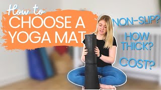 Choosing a Yoga Mat  Best NonSlip Material Thickness amp Prices 2022  Emily Rowell Yoga [upl. by Oidualc]