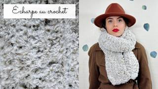 Comment faire une écharpe au crochet 🧶 Tuto crochet SUPER RAPIDE 🧶 Idéal pour débutant  DIAGRAMME [upl. by Anilorak]