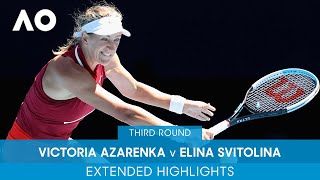 Victoria Azarenka v Elina Svitolina Extended Highlights 3R  Australian Open 2022 [upl. by Onilecram]