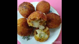 Outside crispy and inside soft delicious cheese chicken ball recipeচীজ চিকেন বল রেসিপি। [upl. by Aveline88]