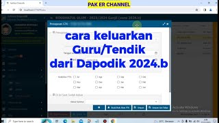 Cara Keluar kan GuruTendik dari Dapodik 2024b [upl. by Yreffeg447]