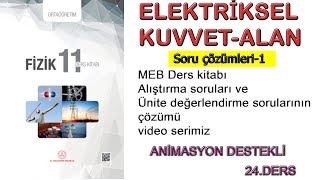 11sınıf meb kitabı elektriksel kuvvet ve alan soru çözümleri1 [upl. by Macfadyn]