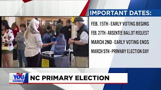 Early voting for NC primary election begins Thursday [upl. by Ronoc]