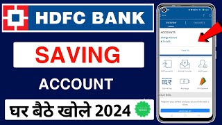 HDFC Bank Account Opening Online  2024  How to open HDFC Saving Account Online HDFC Bank account [upl. by Annaeg711]