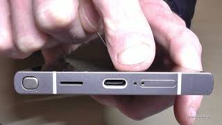 Samsung Galaxy S24 Ultra How to insert the SIM card Installation of the physical SIM cards [upl. by Kunin212]