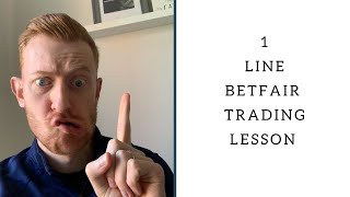 Betfair Trading One Line Lesson  Day 18  Value On First Half Goals [upl. by Nnaitak24]