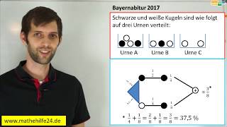 Bayernabitur 2017 Aufgabengruppe 2 Teil B Stochastik Aufgabe 2a  Mathematik [upl. by Bonnee]