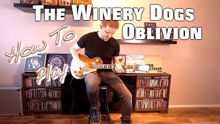 The Winery Dogs  Oblivion  Tutorial With ANIMATED TABS  IN TEMPO  SLOW VERSION [upl. by Branch]