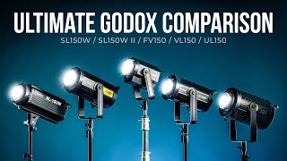 ULTIMATE Godox Light Showdown  COMPLETE Feature Comparison SL150W SL150W II FV150 VL150 UL150 [upl. by Jocelin]