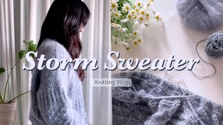 47 Storm Sweater 🩵  닛픽스 알파카 클라우드 🧶 로완 키드실크 헤이즈  뜨개하며 놀러다녔던 일상 ◡̈ [upl. by Jaynes]