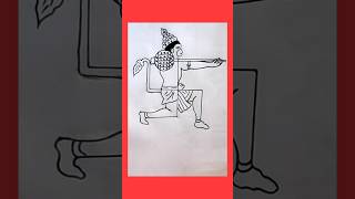 Hanuman Ji drawing through Swastik •hanumanchalisa hanuman art viralvideo [upl. by Shaw]