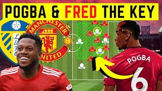 How Pogba amp Fred EXPOSED Leeds Midfield Leeds 24 Man Utd Tactical Analysis 2022 [upl. by Boleyn361]