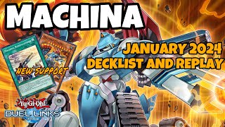 NEW SUPPORT MACHINA DUEL LINKS  JANUARY 2024 RANKED DUEL REPLAY AND DECKLIST YUGIOH [upl. by Swart]