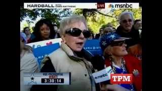 Woman At VP Debate Calls Obama A Communist [upl. by Yejus]