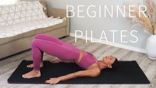 35 MIN FULL BODY PILATES WORKOUT FOR BEGINNERS  No Equipment [upl. by Yenahteb]