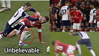 Watch Carefully is this Bruno Fernandes RED card vs Tottenham 🙆‍♂️ Unbelievable Manchester United [upl. by Earlene712]