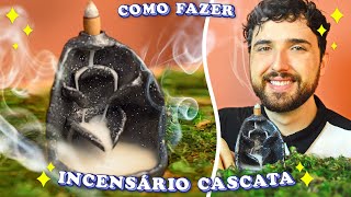 COMO FAZER INCENSÁRIO CASCATA DE ARGILA  Porta incenso de cerâmica friaDIY Backflow Incense Burner [upl. by Holton]