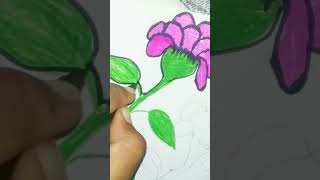 beautiful flowers drawing viralvideo shortvideo artcraft [upl. by Ymia]