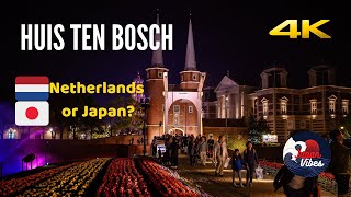 4K HUIS TEN BOSCH  Nagasaki Japan  Places to go in Nagasaki Japan [upl. by Anaibaf]