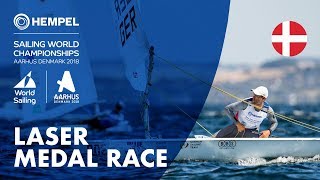 Full Laser Medal Race  Aarhus 2018 [upl. by Llehsar]