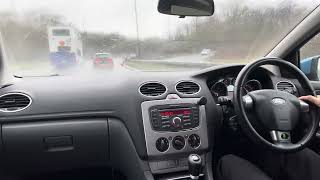 Wainscott to Brentwood Dartford tunnel M25 rainy drive [upl. by Aiynot645]