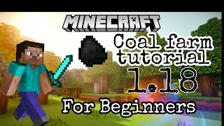 minecraft coal farm  Minecraft coal farm 118 tutorial for beginners [upl. by Evered]