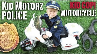 Kids Motorz Police Motorcycle Kid Cop and Robbers  Crazy8Family [upl. by Steve]