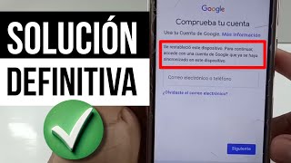 Accede con una cuenta de Google que ya se haya sincronizado en este dispositivo [upl. by Lexine]