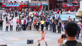 Chased out of Trafalgar Square in London  Olympic Police [upl. by Drahnreb]