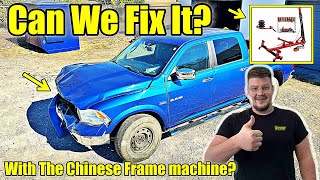 Will This Cheap Chinese FRAME MACHINE FIX MY Smashed Dodge Ram 1500 [upl. by Aztiray]