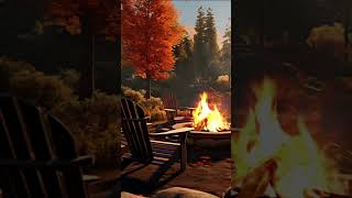 Autumn Ambience Cabin in the Woods shorts [upl. by Esertak]