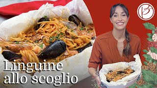 Linguine allo scoglio al cartoccio  Benedetta Parodi Official [upl. by Pegma]