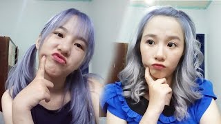 Tutorial SILVERPLATINUM LAVENDER HAIR Dgn Miranda  Cara Mewarnai Rambut SilverPlatinum Sendiri [upl. by Anil]