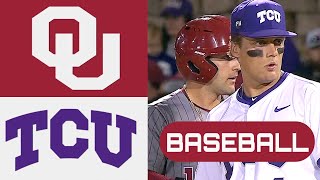 Oklahoma vs 12 TCU BASEBALL Game Full Highlights 2024 [upl. by Anyahc]